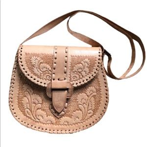 Leather Boho Java Crossbody Bag